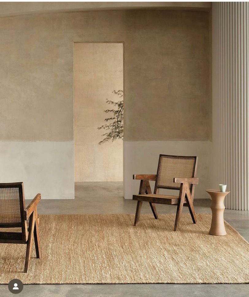 Ambiente com parede em LIMEWASH no tom Linho